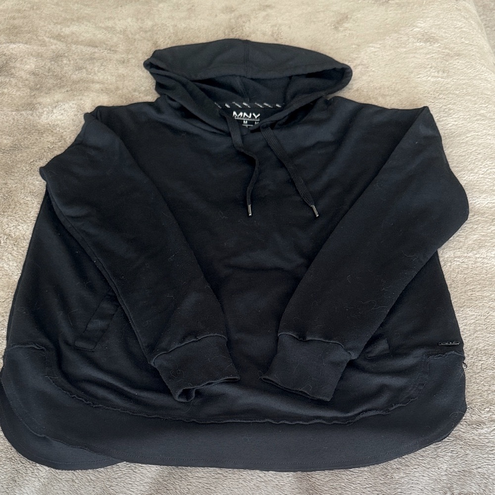MYN -Marc New York Women’s  Black Pullover Hoodie with Side Pockets. Side M.